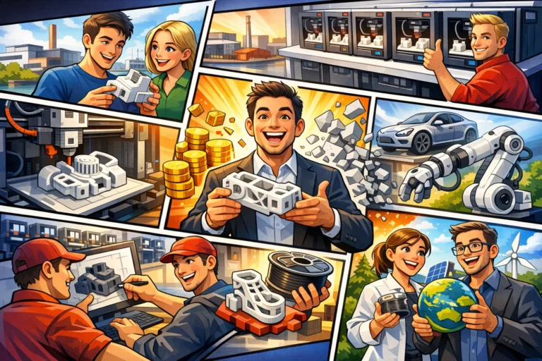 3D print produktudvikling i Odense med hurtig prototyping, lavt materialespild og lokal produktion på avanceret 3D printer farm